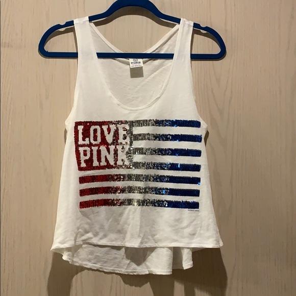 PINK Victoria's Secret Tops - July 4 VS PINK Sequin Tank